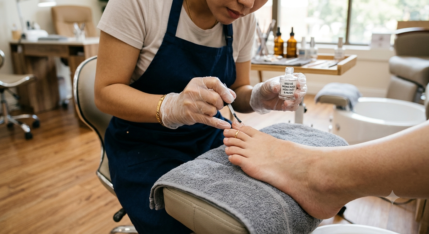 Bảo vệ móng khỏi hóa chất và nước