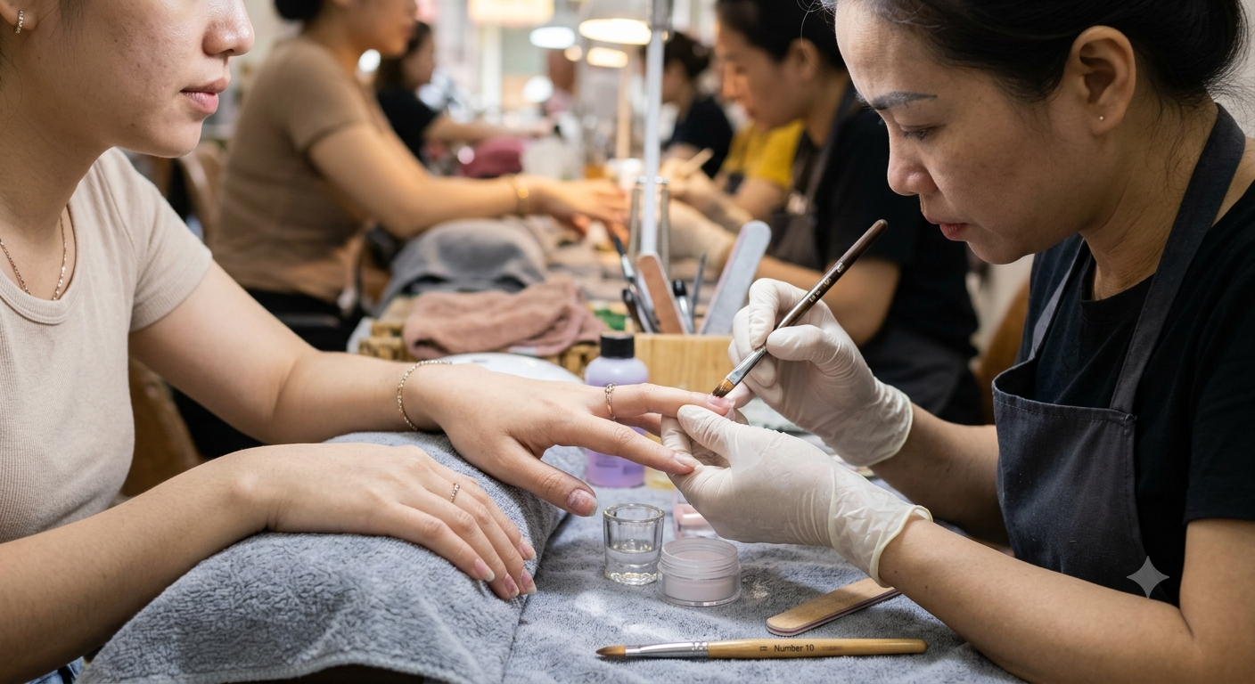 Đắp bột móng có làm móng thật bị yếu đi không?
